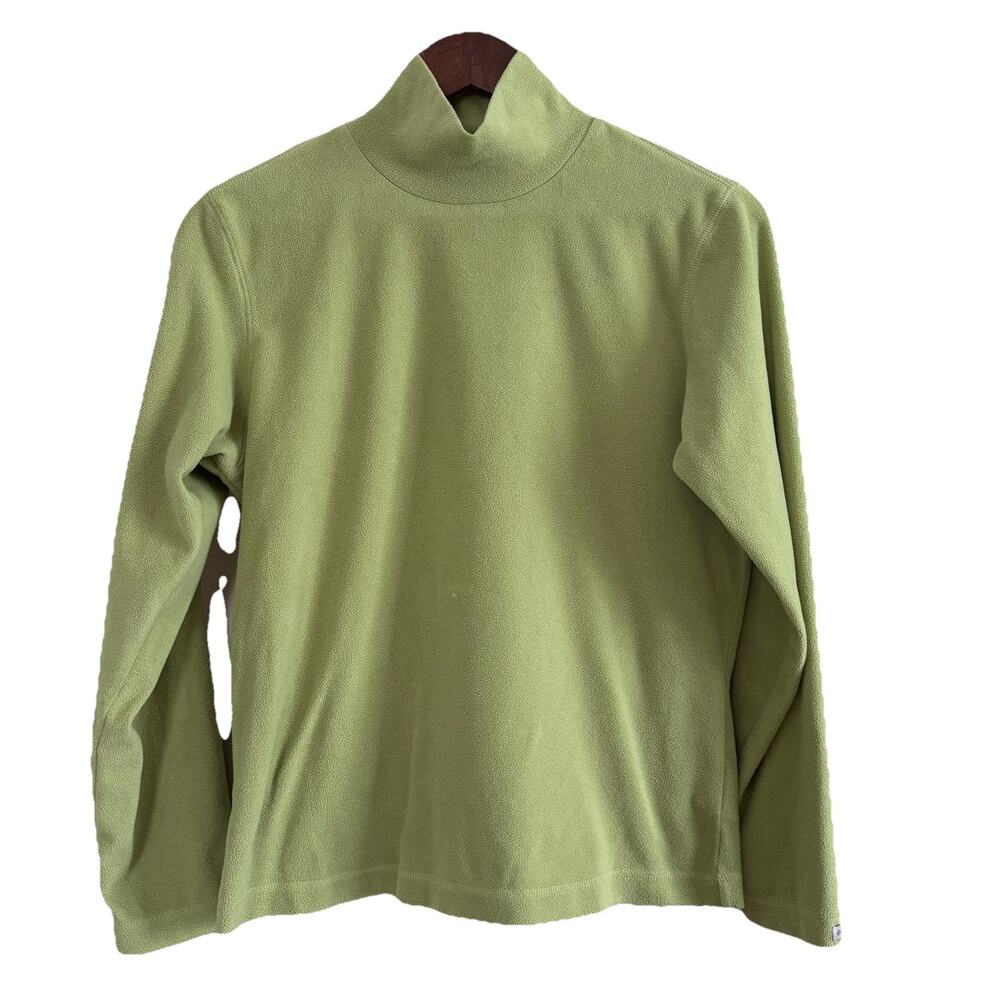 Columbia Women's Lime Green Pullover Fleece Turtleneck Size Medium Outdoor - Picture 4 of 13